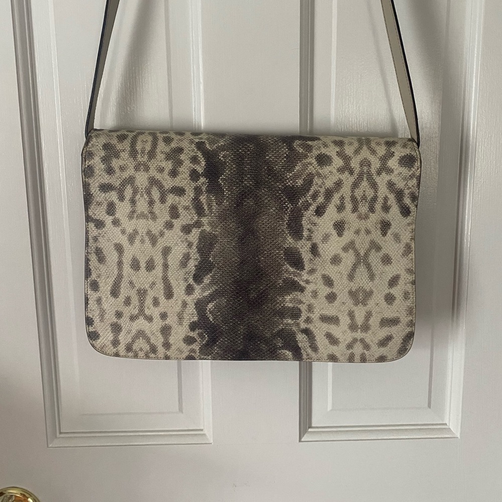 Gucci Neutral Bright Bit Python Embossed Leather … - image 4